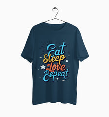 Male Round Neck Half Sleeve Classic | Eat Sleep