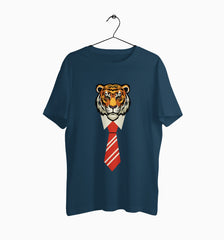 Male Round Neck Half Sleeve Classic | Office Tiger