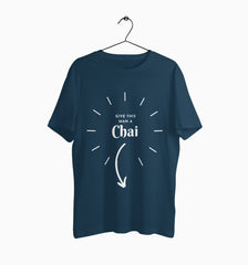 Male Round Neck Half Sleeve Classic | Give this man a chai