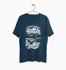 Male Round Neck Half Sleeve Classic | Everything is better together white