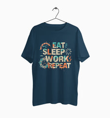 Male Round Neck Half Sleeve Classic | Eat Sleep Work