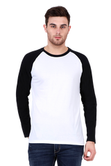 Male Raglan Full Sleeve Plain Tshirt | Multi colours inside