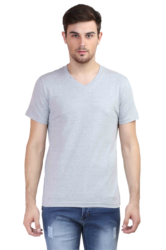 Male Vneck Half Sleeve Plain Tshirt Multi colours inside